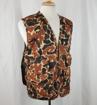 SafTbak Sportsman Hunting Shooting Vest XL Camo Zip Pockets Game Pouch Vintage - £19.68 GBP