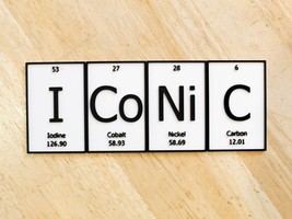 ICoNiC | Periodic Table of Elements Wall, Desk or Shelf Sign - $12.00
