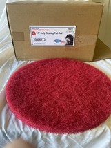 17” Daily Cleaning Floor Machine Pads, Red Pack Of 10 New Open Box - $12.99