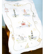 Jack Dempsey Needle Art Lighthouses Lap or Wall Quilt Top - $32.86 CAD