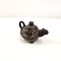 Yixing Mini Chinese Dragon Turtle Teapot With Lid Brown Clay 5.5&quot; x 2.5&quot;... - $24.18