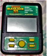 Video Blackjack 21-  Small Electronic Handheld Travel Game Model 450 Rad... - $6.77 CAD