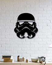 LaModaHome Designed Decorative Metal Stormtrooper Star Wars Posters Black Wall D - £49.00 GBP