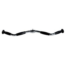 York Barbell 28” Chrome Revolving Curl Bar w/Rubber for Cable Machine At... - $44.50