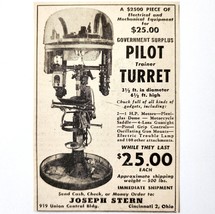 1947 Joseph Stern Pilot Trainer Turret Advertisement Vintage Aviation Oh... - $19.99