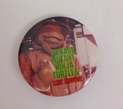 1991 Teenage Mutant Ninja Turtles The Movie Raphael In Trenchcoat 2" Pin... - $3.87