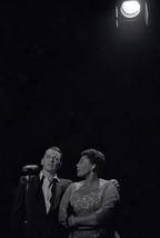 Frank Sinatra Ella Fitzgerald iconic moody B/W portrait in with spotlight 18x24  - $23.99