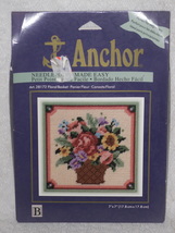 Floral Basket Needlepoint Embroidery Kit Anchor #28172 - £7.95 GBP