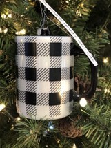 Robert Stanley Glass Christmas Ornament Black White Coffee Mug - $13.86