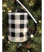 Robert Stanley Glass Christmas Ornament Black White Coffee Mug - £11.25 GBP
