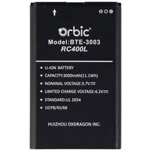 Orbic Rechargeable 3,000mAh 3.7V Li-ion Battery - Black (BTE-3003 / RC400L) - $8.70