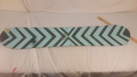 CUSTOM PAINTED Burton Beginner Snowboard Blue and Black 139CM 139 CM 40464 - $63.03