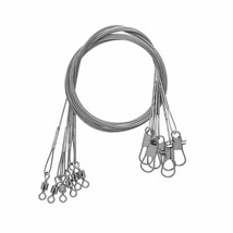 Eagle Claw 18&quot; 45 Lb. Heavy Duty Wire Leader, Bright, 6 Pack - £3.86 GBP