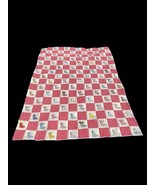 Vintage Appliqué Patchwork Baby Quilt Blanket Hand Stitch Ducks Bonnets ... - $192.42 CAD