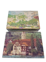 Tuco Puzzle Miniatures Lot 2 Vintage 5&quot;x7&quot; Along the River &amp; Gardens at ... - $20.29