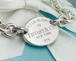 8.5&quot; Please Return To Tiffany &amp; Co Oval Tag Charm Bracelet in Sterling S... - $389.00
