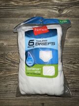 Hanes Boys White Briefs 6-Pack TAGLESS Underwear Tag-free Large. New. - €12,65 EUR