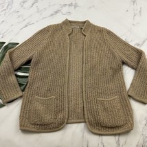 BJ Barnett Womens Vintage 90s Chunky Cardigan Sweater Size M Brown Grand... - $25.73