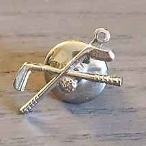 Vintage Golf Clubs And Golf Ball Lapel Pin - £5.79 GBP