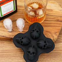 Creative 3D Skull Mold Ice Cube Tray Silicone Mold Soap Candle Moulds Sugar Craf - £8.93 GBP+