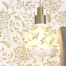 White And Gold Wallpaper Peel And Stick Wallpaper 17.3”×78.7”Waterproof Vintage - £18.68 GBP