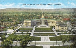 Postcard Civic Center And City Building Denver Colorado Co K23 - £2.47 GBP