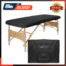 Basic Portable Folding Massage Table - Black - £131.82 GBP