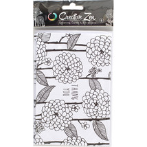 Creative Zen Collection Adult Coloring Coloring Cards Floral 1 Thank You - £14.88 GBP
