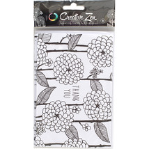 Creative Zen Collection Adult Coloring Coloring Cards Floral 1 Thank You - £15.10 GBP