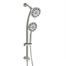 Multi Function Dual Shower Head - Shower System with 4.7&quot;, Chrome - £72.74 GBP