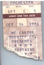 The Chieftains Concert Ticket Stub October 14 1981 Princeton New Jersey - $49.49