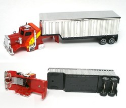 1977 Ideal TCR Tractor &amp; Trailer w/wheels HO Slot Car BODY-ONLY No Chass... - £27.64 GBP