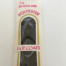 J &amp; P Coats Vintage Zipper 7 Inches Cloister Brown All Purpose Polyester 7&quot; - $4.99