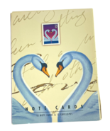 USPS Vintage 1997 Notecards Love Birds Lilac Swans Set of 15 Cards - £15.37 GBP