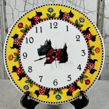 1999 Vtg Mary Engelbreit Collectible Scottie Dog Ceramic Desk Wall Clock *Read - £51.70 GBP