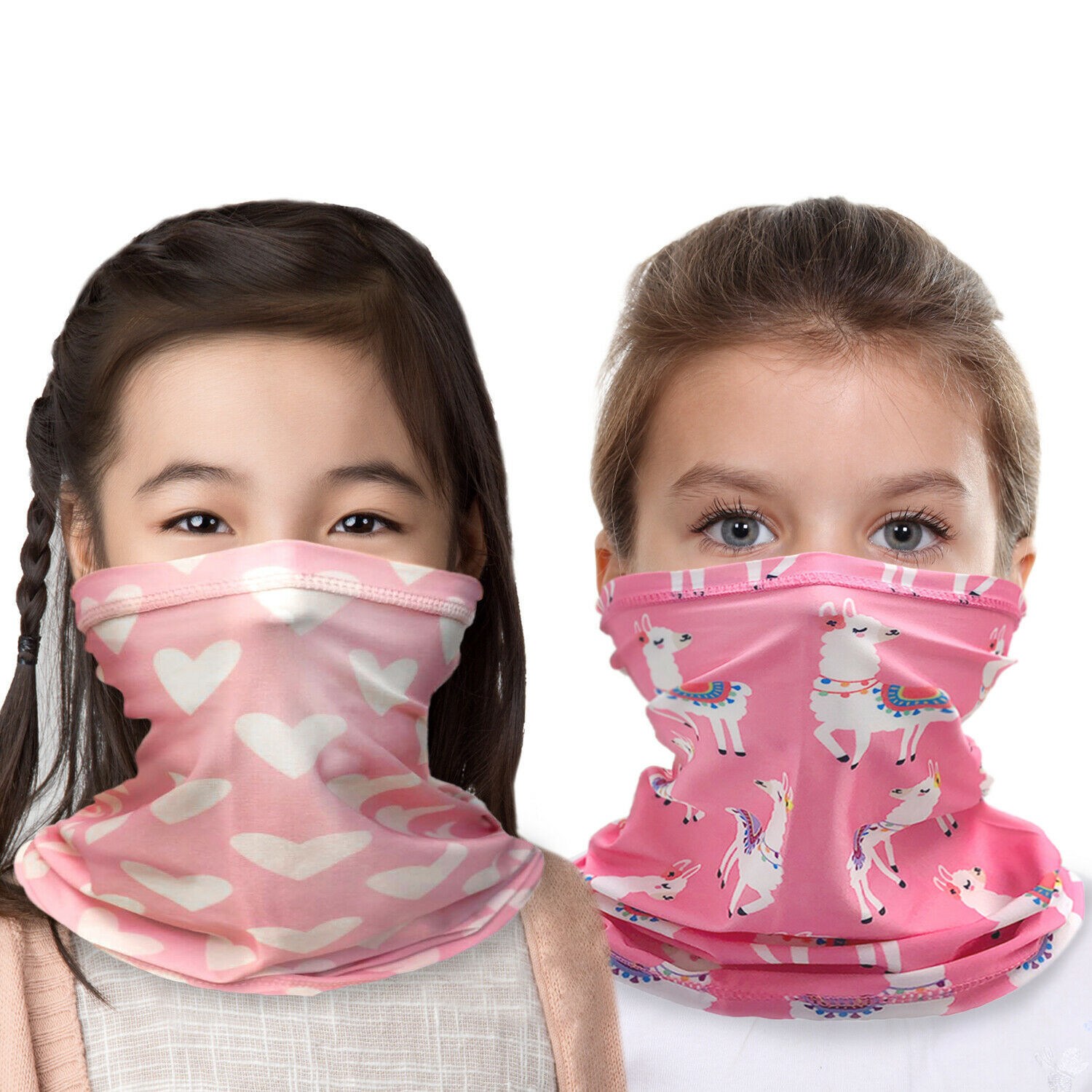 Unisex Kids Face Mask Washable Reusable Tube Neck Gaiter - 2 PACK Kids B... - $11.87