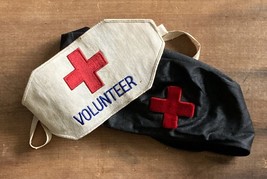 Vintage Red Cross Volunteer Armband w/ Vintage Red Cross Beret - £48.26 GBP