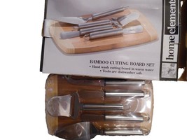 Ed&#39;s Variety Store Vintage Bamboo Cutting Board Set with Tools - $24.75