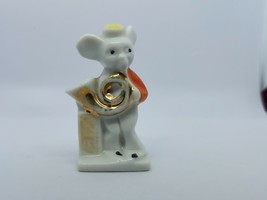 Vintage Miniature Mouse Figurine Japan Made Mouse with Horn - £8.30 GBP