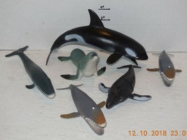 Lot of 16 1-3&quot; Small Plastic rubber PVC Sea Animals Creatures Pretend Play - £18.90 GBP