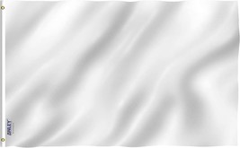 Anley Fly Breeze 4x6 Foot Solid White Flag - Plain White Flags Polyester - $8.86