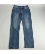 Maurices Mid Rise Straight Womens Jeans 0 Reg Blue Stretch Medium Wash - $20.77 CAD