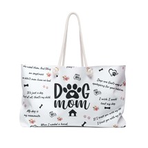 Personalised/Non-Personalised Weekender Bag, Dog Mom, awd-274 - $48.89