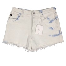 NWT Kancan Sz 11/29 Bleached White High Rise Denim Jean Shorts, Fray Cut... - £22.67 GBP