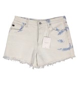 NWT Kancan Sz 11/29 Bleached White High Rise Denim Jean Shorts, Fray Cut... - $39.70 CAD