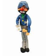 Kamar Vtg 1966 Jock the Hobo Doll 14&quot; Sad Clown Plush Body Vinyl Head Ja... - $49.49