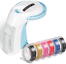 Embossing Label Maker, Label Maker Machine With Tapes, 6 Rolls, Blue - $29.99