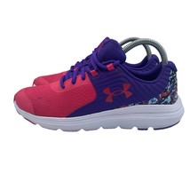 UA Under Armour Grade School Outhustle Running Shoes Blue Pink Youth Kids 7 - £23.89 GBP