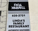 Matchbook Cover  Lindi’s  Family Restaurant  Frostproof, FL. gmg  Unstruck - $12.38