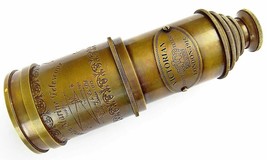 Marine Telescope Nautical Antique Solid Brass Pirate Spyglass 20&quot; Wooden Box - £38.77 GBP